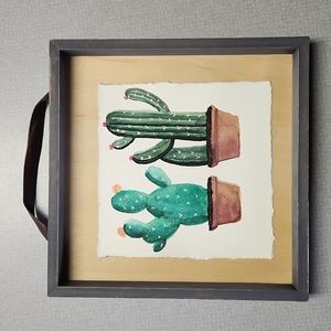 Southwestern cactus watercolor painting